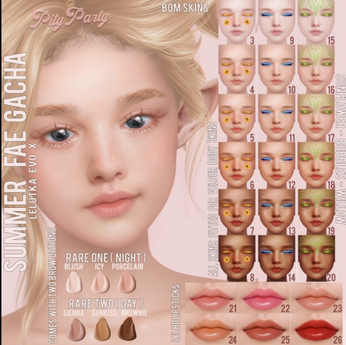 Second Life Marketplace - 23 { Pity Party } Summer Fae Gacha Lipstick